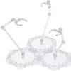 FINGERINSPIRE Action Figure Stand Stand 3 Person Fight Assembled Action Figure Stand Base Doll Model Stand Display Model Stand Compatible with HG/RG 1/144 Toys, Clear view 1