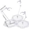 FINGERINSPIRE Action Figure Stand Stand 3 Person Fight Assembled Action Figure Stand Base Doll Model Stand Display Model Stand Compatible with HG/RG 1/144 Toys, Clear view 2