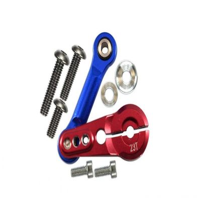 Aluminum Tie Rod + 23T Servo Horn For Arrma 1:8 Kraton/Talion/Typhon/Outcast/Notorious/Kraton V5 / Notorious V5 / 1:7 Infraction/Limitless/Mojave - 9Pc Set Red