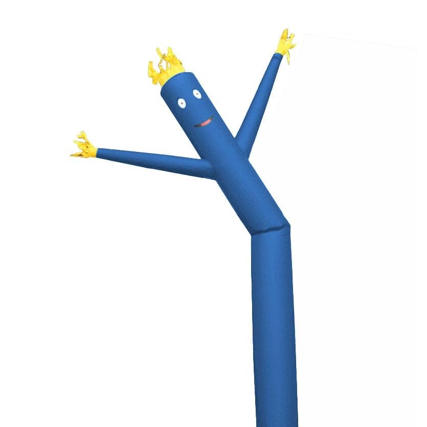 Blue Dancing Fly Guy| 18' Foot Tall x 18" Inch Diameter | Fun Wacky Waving Inflatable Arm Flailing Tube Man | for Advertising, Promotion, and Entertainment (Requires Blower - NOT Included)
