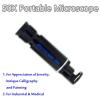 Lab Microscope Slides 50X Portable Magnifier Blue Coated Large Lens Handheld Microscope Microscope Parts view 2