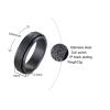 YUOTO Custom fidget rings for anxiety for womenEngraved rings for women, Name rings personalized stainless steel size 4-12 Blue view 2