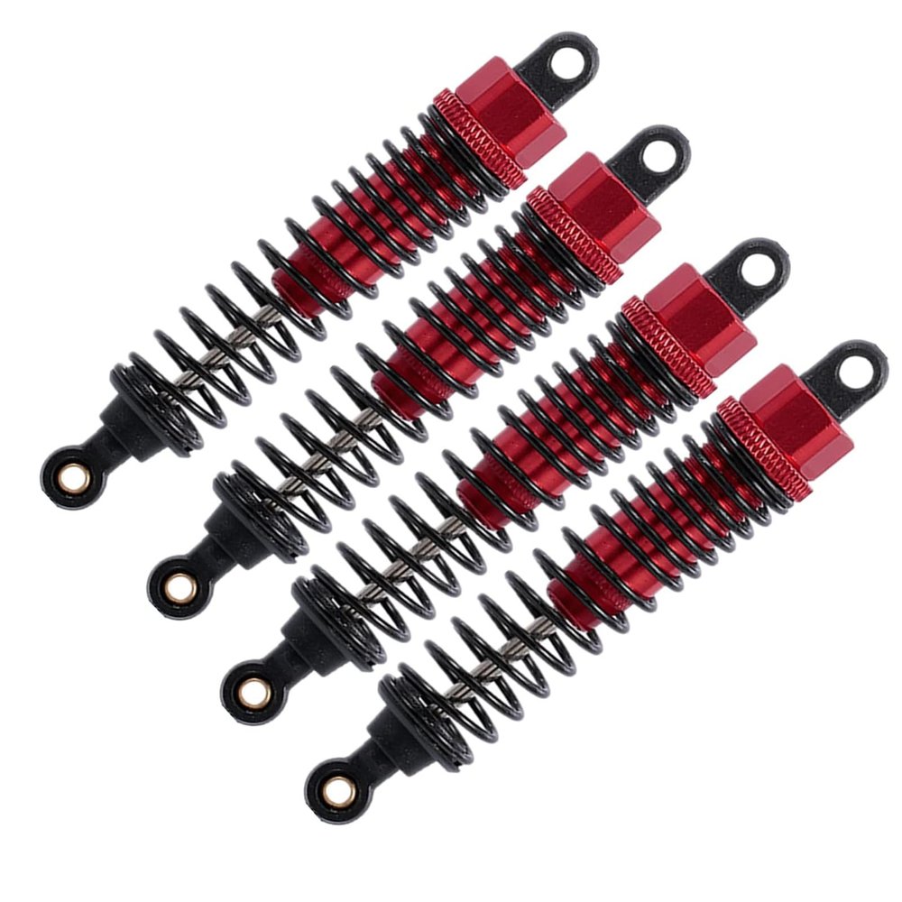 Adjustable 100mm Aluminum RC Shock Absorber For 1/10 crawler tamiya Hpi Hsp Axial Tamiya Buggy truck Car Oiled Type upgraded part 4pcs/setRed