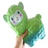 Curious Minds Busy Bags 1 Jumbo Green/Teal Colorful Alpaca Squishy Slow Rise Foam Pet Animal Toy - Scented Sensory, Stress, Fidget Toy (1 Green to Teal) view 2