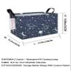 QUEENLALA Rectangular Laundry Hamper/Foldable Nursery Laundry Basket for Organizing/Storage Bin Baskets/Children Toy Office Bedroom/Toy Bin Closet Shelf BasketsRec-blue-starry sky view 2