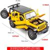 BDTCTK Off-Road 7 Door for Wrangler Diecast Toy Car Model, 1/22 Scale Metal Alloy Vehicle for Kids Boys Girls Adults, Doors Open, Light and Sound, Gifts Yellow view 2