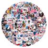 100Pcs 4th of July Stickers for Independence Day Water Bottle Sticker American Flag Red White & Blue Design USA Art Patriotic Stickers for Labor Day Memorial Day Decoration Party Supplies Flags view 2