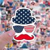100Pcs 4th of July Stickers for Independence Day Water Bottle Sticker American Flag Red White & Blue Design USA Art Patriotic Stickers for Labor Day Memorial Day Decoration Party Supplies Flags view 3
