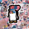 100Pcs 4th of July Stickers for Independence Day Water Bottle Sticker American Flag Red White & Blue Design USA Art Patriotic Stickers for Labor Day Memorial Day Decoration Party Supplies Flags view 4