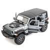 BDTCTK Off-Road 7 Door for Wrangler Diecast Toy Car Model, 1/22 Scale Metal Alloy Vehicle for Kids Boys Girls Adults, Doors Open, Light and Sound, Gifts Gray view 1