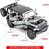 BDTCTK Off-Road 7 Door for Wrangler Diecast Toy Car Model, 1/22 Scale Metal Alloy Vehicle for Kids Boys Girls Adults, Doors Open, Light and Sound, Gifts Gray view 2