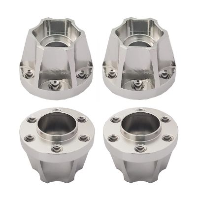 AMOGOT 4Pcs RC Metal 12mm Hex Wheel Hubs Adapters for 1.9/2.2inch Beadlock Wheel Rim Axial Scx10 Trx4 Wraith Gen7 Gen8 D90 CC01 1/10 RC Crawler (15mm S)