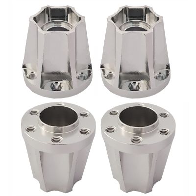 AMOGOT 4Pcs RC Metal 12mm Hex Wheel Hubs Adapters for 1.9/2.2inch Beadlock Wheel Rim Axial Scx10 Trx4 Wraith Gen7 Gen8 D90 CC01 1/10 RC Crawler (22mm S)