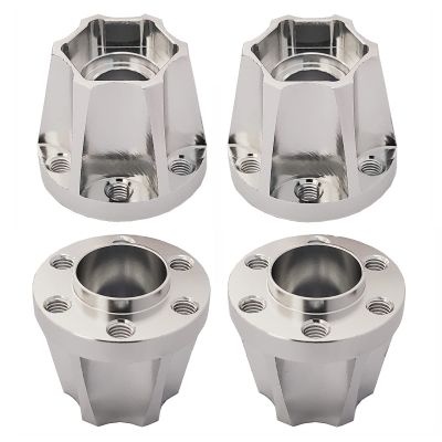 AMOGOT 4Pcs RC Metal 12mm Hex Wheel Hubs Adapters for 1.9/2.2inch Beadlock Wheel Rim Axial Scx10 Trx4 Wraith Gen7 Gen8 D90 CC01 1/10 RC Crawler (18mm S)