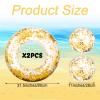 Hungdao 4 Pcs Glitter Inflatable Pool Float Tube Confetti Swim Ring and Glitter Beach Ball Confetti Inflatable Beach Ball for Adult Teens Summer Pool Favor(Gold) view 2