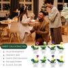 HANABASS 8 Pcs Mini Potted Flower Miniature Dollhouse Flower Plant Figurines Micro Landscape Dollhouse Plant Model Miniature Garden Ornament Dollhouse Decors view 2
