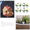 HANABASS 8 Pcs Mini Potted Flower Miniature Dollhouse Flower Plant Figurines Micro Landscape Dollhouse Plant Model Miniature Garden Ornament Dollhouse Decors view 3