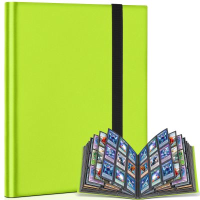 Keepro 9 Pockets Trading Card Photo Albums, 360 Pockets Collectible Trading Card Album with Elastic Strap Side Loading Card Folder Sport Card Binder for MTG, TCG, Baseball, Football Cards Black