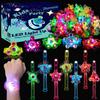 Huastyle Birthday Party Favors for Kids 4-8 Goodie Bag Stuffers,24 Pack Light Up Spinner Bracelets for Pinata Fillers Prize Treasure Box Classroom Glow in The Dark Party Supplies Return Gifts view 1