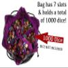 Forged Dice Co. Pouch of The Endless Hoard Dice Bag - Holds Over 1,000 Polyhedral Dice - Dice Storage Bag with 7 Pockets - Perfect for Bulk Dice - Black/Red view 4
