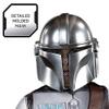 STAR WARS The Mandalorian Official Youth Costume - Premium Light Up Padded Jumpsuit with Plastic Mask and Detachable Cape (M) view 2