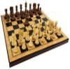 4 Queens - Opposite Tops - 3 3/4" King Staunton Acacia Wood Russian Knight Chess Men Set W/ 18" Gloss Walnut Color Board view 2