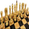 4 Queens - Opposite Tops - 3 3/4" King Staunton Acacia Wood Russian Knight Chess Men Set W/ 18" Gloss Walnut Color Board view 4
