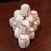 12-Pack Hand-Stitched Baseball Bean Bags for use with Deep Shot Games Baseball Bean Bag Toss Game view 3
