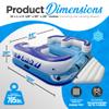 SereneLifeHome Inflatable 4- Person Floating Island Raft, Party Island Raft w/ 4 drink holders, Use for Lounging on Lake, Beach River or Pool view 2