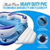 SereneLifeHome Inflatable 4- Person Floating Island Raft, Party Island Raft w/ 4 drink holders, Use for Lounging on Lake, Beach River or Pool view 4