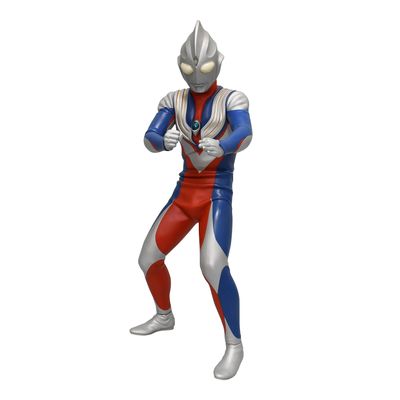 Ultraman Tiga 4571587310586 Mega Soft Vinyl Kit, Reprinted, Non-scale, Total Height: Approx. 15.7 inches (40 cm), Made of Soft Vinyl, Unpainted, Assembly Kit, Red