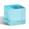 QFkris K9 Crystal Optical Glass Prism Cube Paperweight Ornament Art Glass Figurine Table Home Collectible Decor Photography Accessory (1.5inch,Cyan) view 1