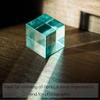 QFkris K9 Crystal Optical Glass Prism Cube Paperweight Ornament Art Glass Figurine Table Home Collectible Decor Photography Accessory (1.5inch,Cyan) view 3