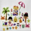 Girl's Beach Day Felt Figures Flannel Board Stories view 2