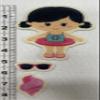 Girl's Beach Day Felt Figures Flannel Board Stories view 3