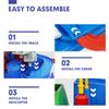 Hahaland 3 Year Old Boy Toys - Race Track Toys, Car Toy for Boys 3-4, Puzzle Track Rescue Racer Game with Magnetic Helicopter, STEM Learning, Montessori, Toddler view 4