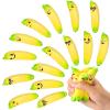 16 Pcs 3.7 Inch Banana Stress Toys Banana Stretchy Balls with Emotions PU Stress Relief Toy Soft Adult Sensory Toys for Relief Party Favors Bag Fillers view 1