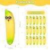 16 Pcs 3.7 Inch Banana Stress Toys Banana Stretchy Balls with Emotions PU Stress Relief Toy Soft Adult Sensory Toys for Relief Party Favors Bag Fillers view 2
