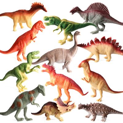 12Pack Educational Realistic Dinosaur Figure Toys for Toddler 6'' to 7" Large Size Dinosaur Playset Gift for Kids, Boys, and Girls Children's Birthday Favors