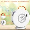 Bubble Machine Automatic Bubble Blower for Kids Toddlers Rechargeable Battery Portable Bubble Maker Electric Bubble Machine Auto Rotating 90/360 Outdoor Toy (White) view 3