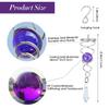 4.5 inch Gazing Ball Spiral Tail, Prefdo Metal Wind Spinner Stabilizer, Crystal Glass Ball Spinning Hanging, Helix Kinetic Silver Twister Garden Decorations(Purple) view 2