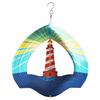 12in Metal Wind Spinner, Prefdo 3D Unique Laser Cut Hanging Wind Catcher Kinetic Sculpture Craft Gift for Outdoor Yard Patio Garden Decorations(Lighthouse) view 1