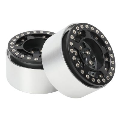 Dilwe RC Beadlock Wheels RC Accessories, 2PCS Aluminum Alloy 1.9 Inch RC Beadlock Wheel Rims Lock Tire Design for RC Climbing Car RC Car Replacement Parts