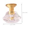 2pcs Mini Ceiling Lamp Dollhouse Furniture Miniature 1: 12 Chandelier Model for DIY Mini House Fairy Garden Decoration Supplies (Golden) view 2
