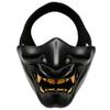 asky Halloween Mask TPU Samurai Devil Grimace Half Face Mask Party Tactical Mask Half Face (Black) view 1