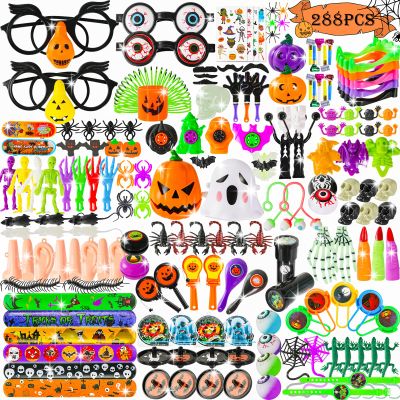 Thuodo 288 PCS Halloween Party Favors for Kids Halloween Toys Bulk Trick or Treat Goodie Bag Fillers Holiday Party Supplies School Classroom Non Candy Prizes Gifts