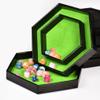 KSNDie DND Dice Tray - 2 in 1 Hexagonal Rolling and Storage Tray, Faux Leather Material, Green Color, Compatible with D&D, MTG, Dice Arena view 3