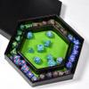 KSNDie DND Dice Tray - 2 in 1 Hexagonal Rolling and Storage Tray, Faux Leather Material, Green Color, Compatible with D&D, MTG, Dice Arena view 4