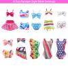ENOCHT 31 Pcs Doll Swimwear Clothes and Accessories Including 10 Bikini Swimsuit, 2 Swimming Ring, 1 Surf Skateboard, 1 Drink, 1 Bucket,2 Hat and 10 pcs Shoes for 11.5 inch Doll view 2