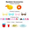 ENOCHT 31 Pcs Doll Swimwear Clothes and Accessories Including 10 Bikini Swimsuit, 2 Swimming Ring, 1 Surf Skateboard, 1 Drink, 1 Bucket,2 Hat and 10 pcs Shoes for 11.5 inch Doll view 3